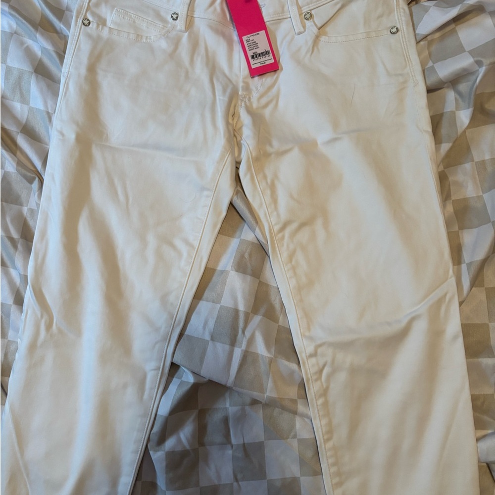 Lilly Pulitzer white stretchy jeans